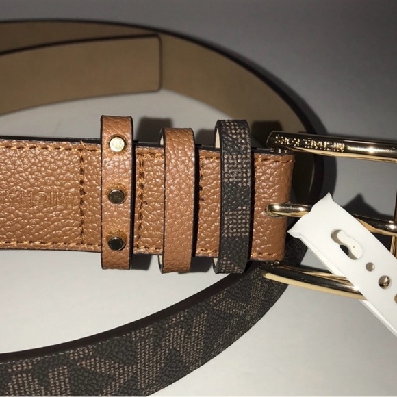 Michael Kors Belt Brown Signature MK Logo. Size Medium. NWT - Picture 3 of 13